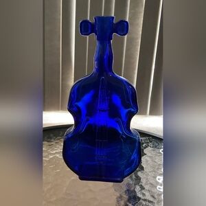 Colbalt Blue Glass Art Sculpture "The Violin"